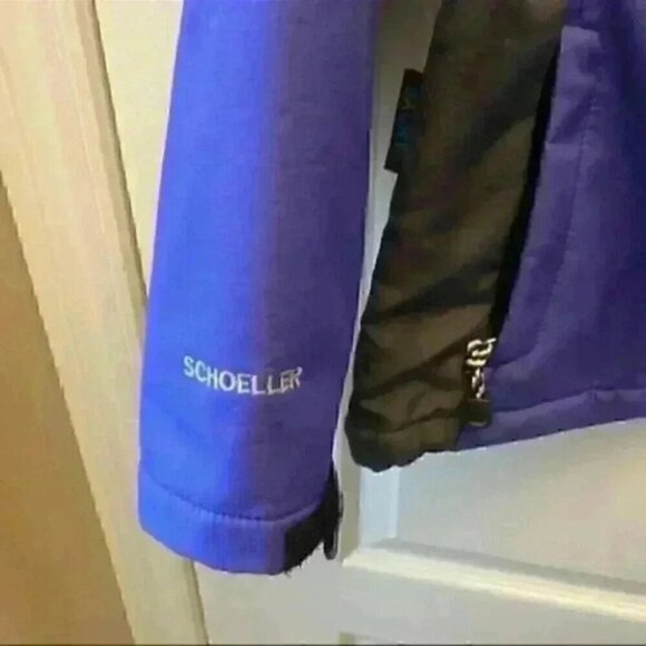 The North  Face Jacket Fleece Lined Soft Shell Purple Grey Size Medium - Picture 6 of 16